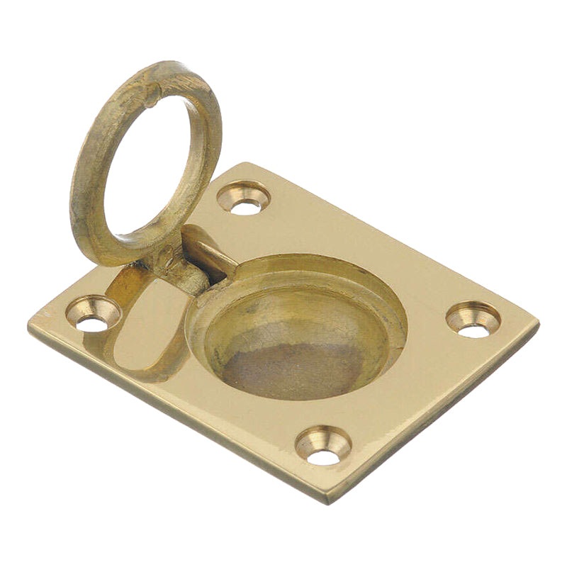 Ace Cabinet Flush Pull 1-3/8 in. L 1-3/8 in. Solid Brass 1 pk