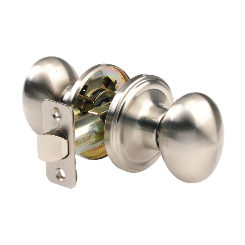 Ace Egg Passage Lockset Satin Nickel Steel 3 Grade