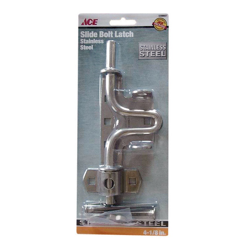 Ace Slide Bolt Latch Corrosion Resistant Stainless Steel ACQ Lumber Compatible