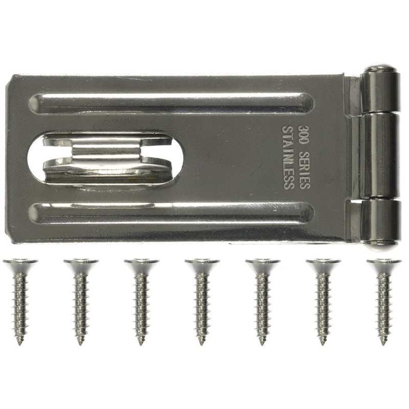 Ace Stainless Steel Fixed Staple Safety Hasp 3-1/4 in. L