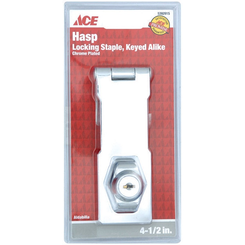 Ace Steel Keyed Hasp Lock 4-1/2 in. L