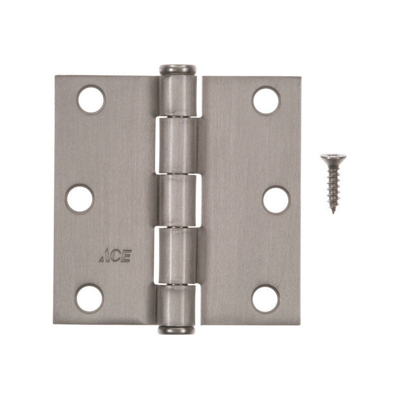 Ace Steel Residential Door Hinge 3 in. L Satin Nickel 1 pk