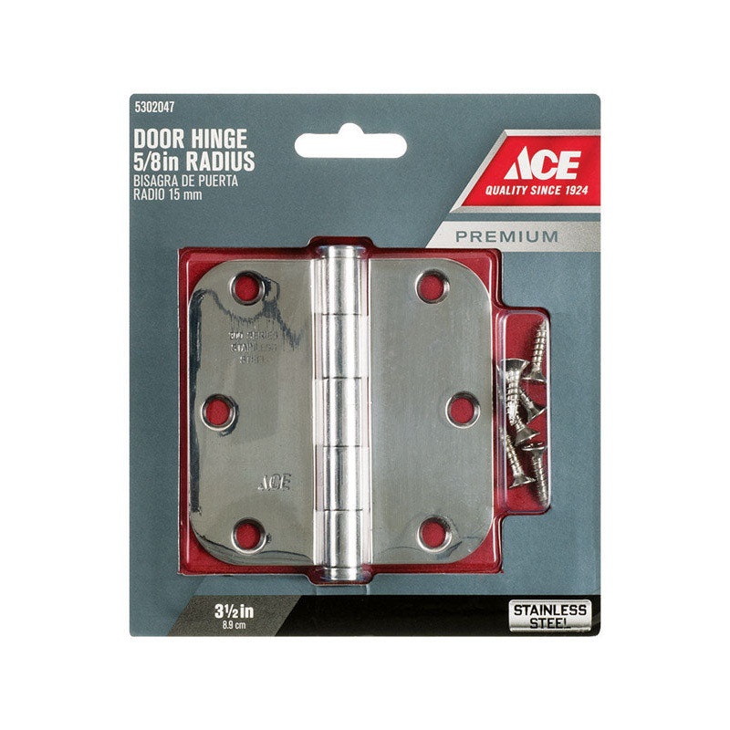 Ace Steel Residential Hinge 3-1/2 in. L Stainless Steel 1 pk