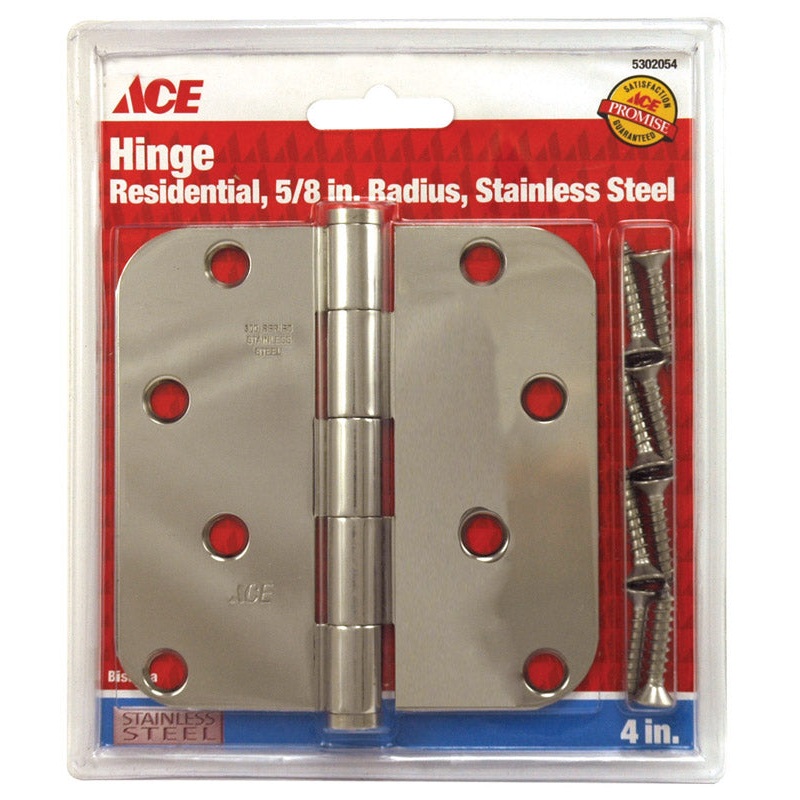 Ace Steel Residential Hinge 4 in. L Stainless Steel 1 pk