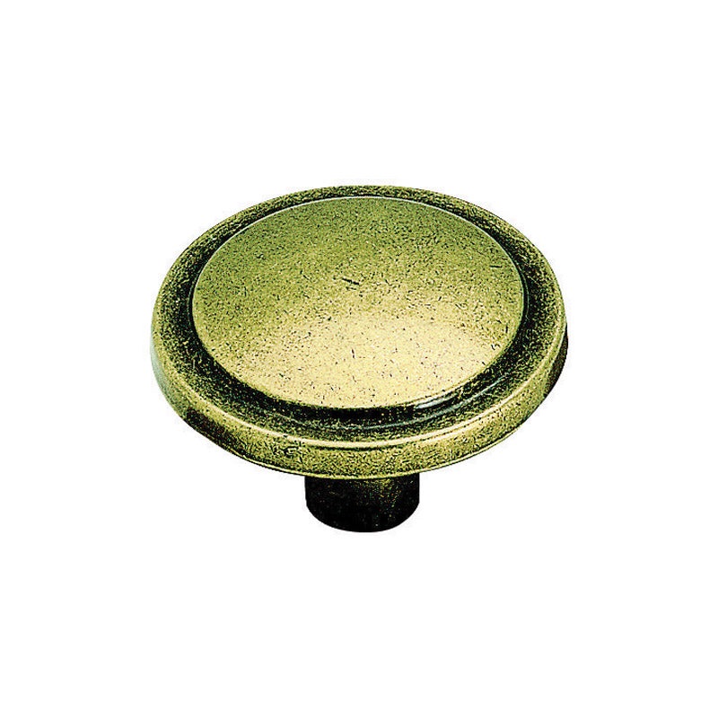 Amerock Allison Round Furniture Knob 1-3/16 in. Dia. 7/8 in. Burnished Brass 1 pk