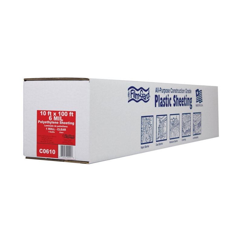 Berry Plastics Film-Gard Plastic Sheeting 6 mil x 10 ft. W x 100 ft. L Polyethylene Clear