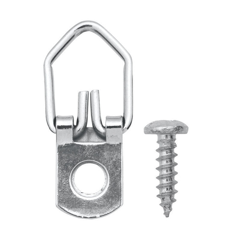 Hillman OOK 30 lb. Steel Single D-Ring Hanger 3 pk