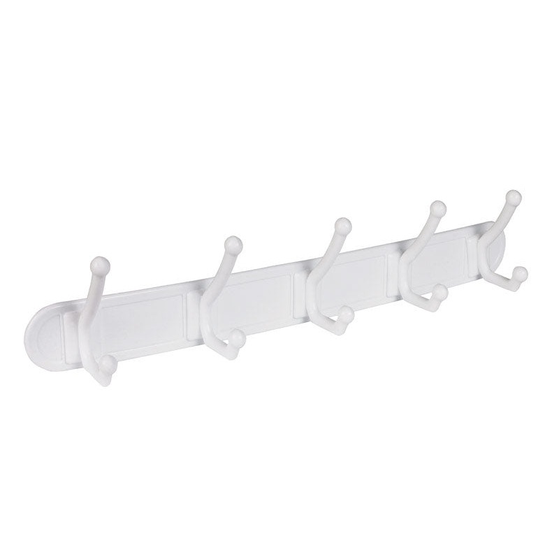 Homz Large 5-Hook Rack 18.38 in. L Plastic 1 pk
