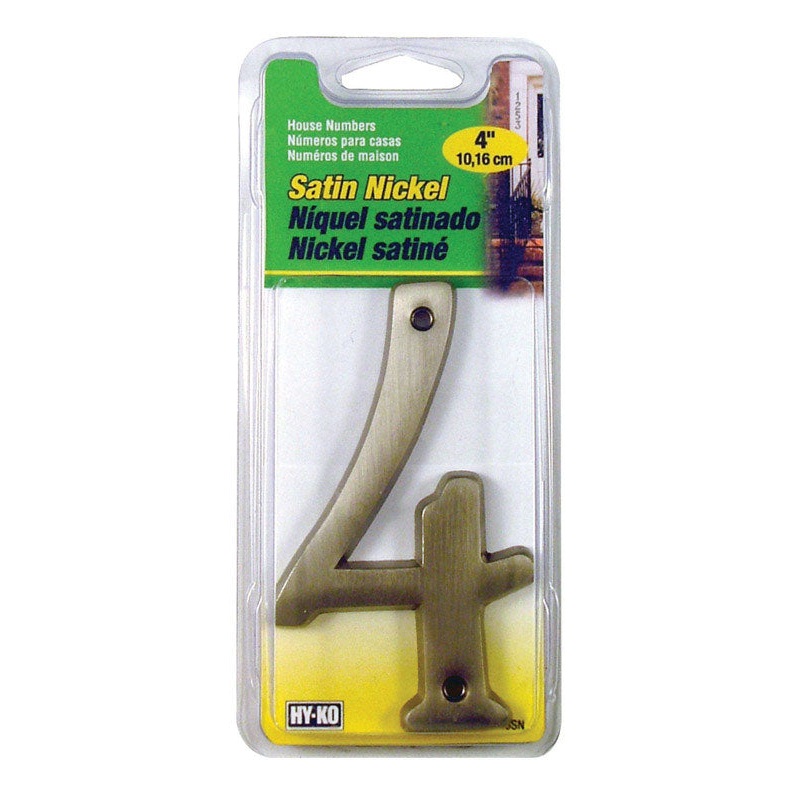 Hy-Ko Nail On 4 in. Satin Nickel Number 4