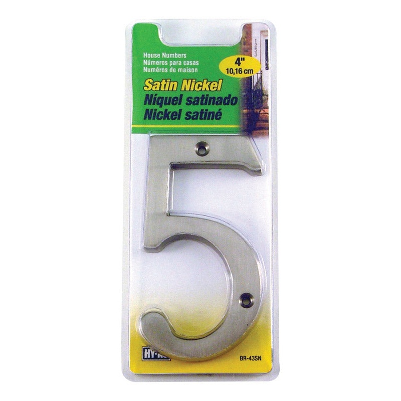 Hy-Ko Nail On 4 in. Satin Nickel Number 5