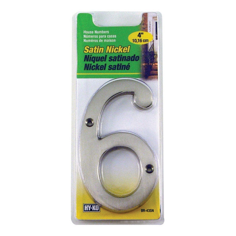 Hy-Ko Nail On 4 in. Satin Nickel Number 6