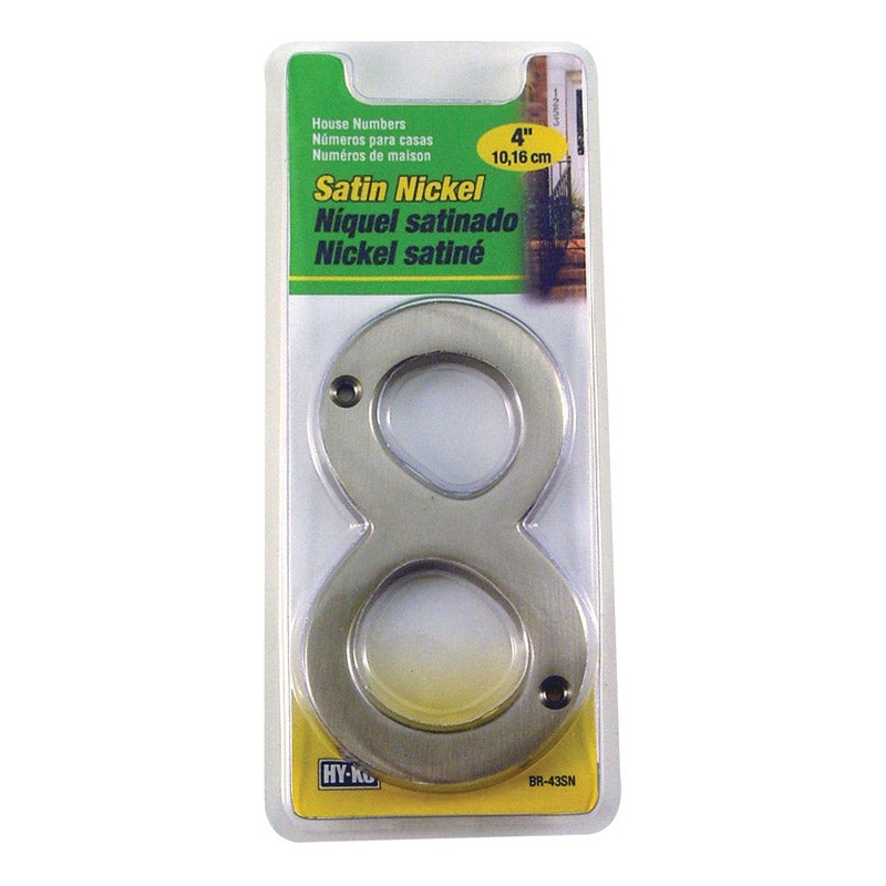 Hy-Ko Nail On 4 in. Satin Nickel Number 8