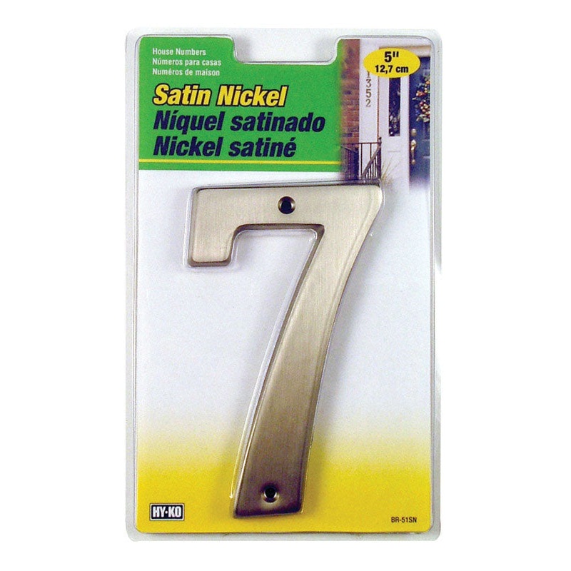 Hy-Ko Nail On 5 in. Satin Nickel Number 7