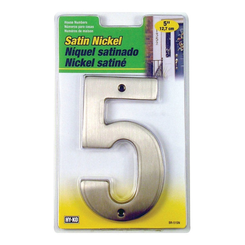 Hy-Ko Nail On Satin Nickel Number 5 5 in.