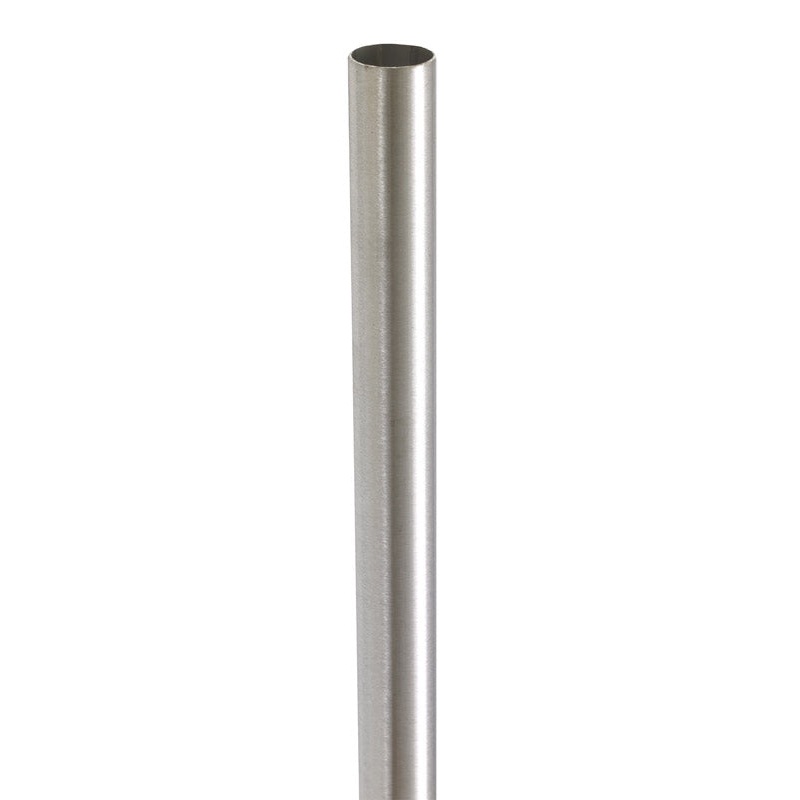 Lido 1-3/8 in. Dia. x 1-3/8 in. L x 96 ft. L Brushed stainless steel Closet Rod
