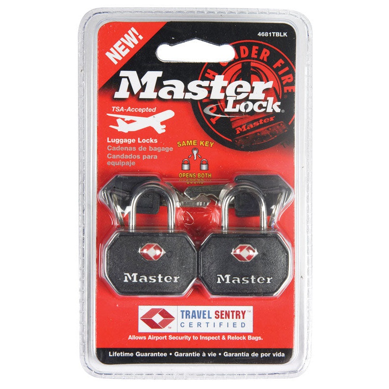 Master Lock 1-1/4 in. Keyed Alike Pin Tumbler Vinyl Covered Steel Luggage Lock