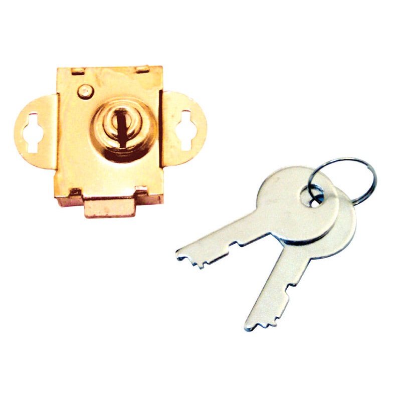 Prime-Line Brass Plated Steel Mailbox Lock