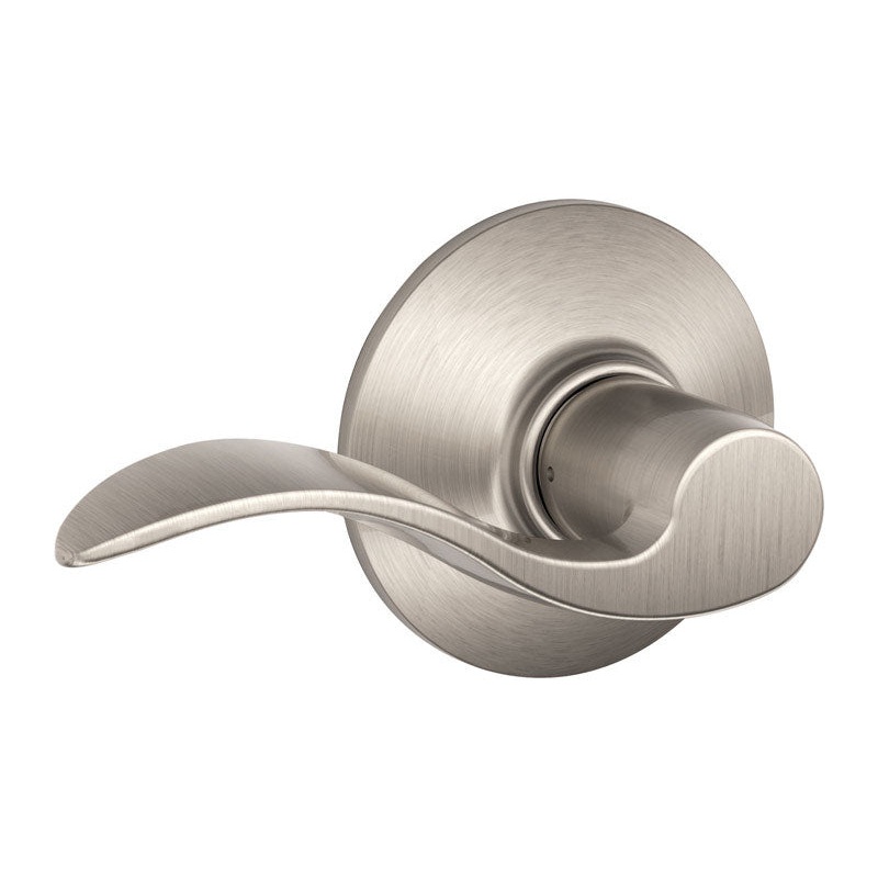 Schlage Accent Satin Nickel Steel Passage Lockset ANSI Grade 2 1-3/4 in.