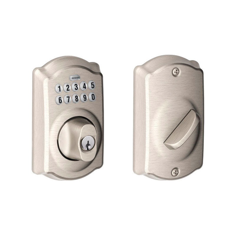 Schlage Satin Nickel Steel Electronic Deadbolt