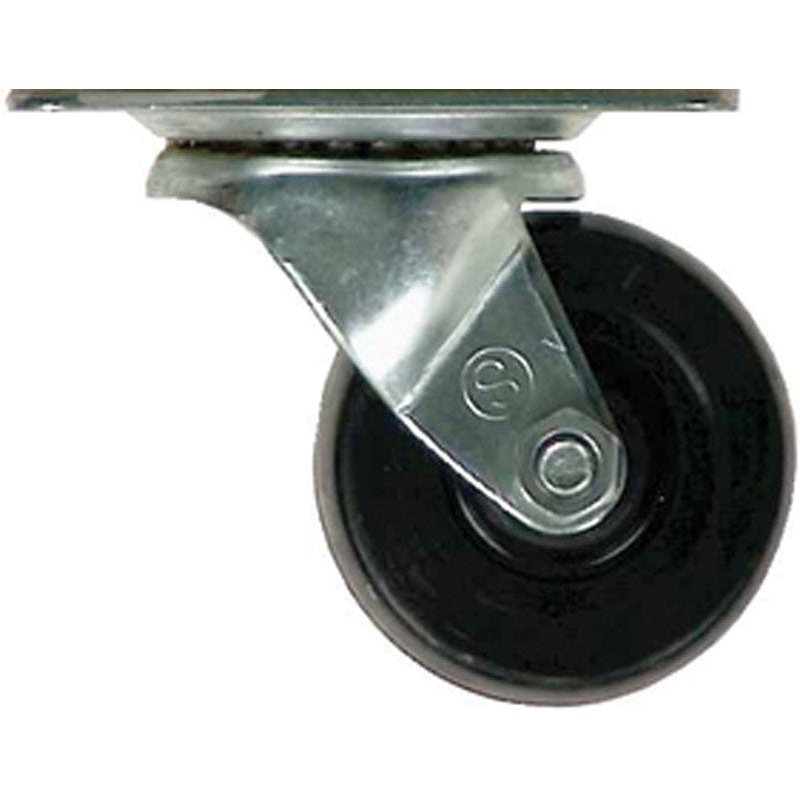 Shepherd Rubber 2-1/2 in. Dia. Swivel Black Caster 100 lb. 1 pk