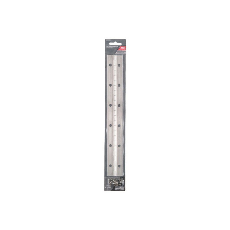 Ace 1-1/2 in. W x 12 in. L Continuous Hinge Stainless Steel