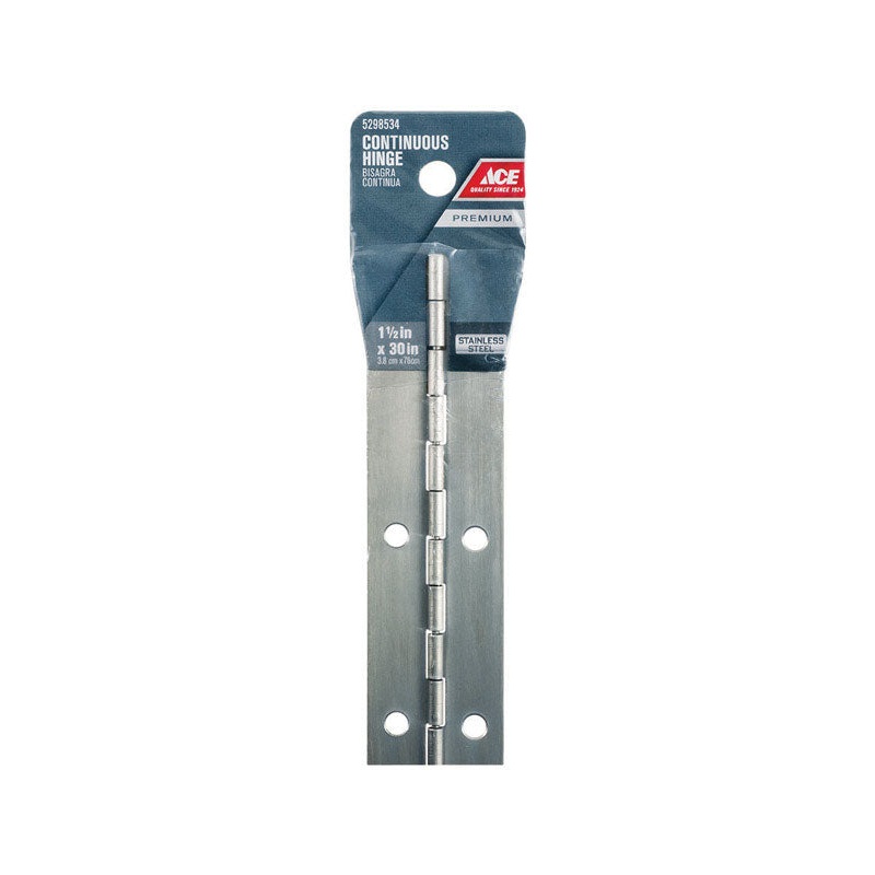 Ace 1-1/2 in. W x 30 in. L Continuous Hinge Stainless Steel