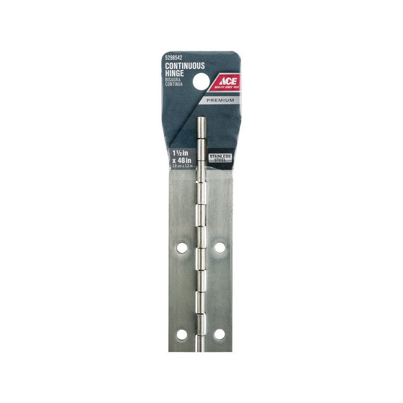 Ace 1-1/2 in. W x 48 in. L Continuous Hinge Stainless Steel