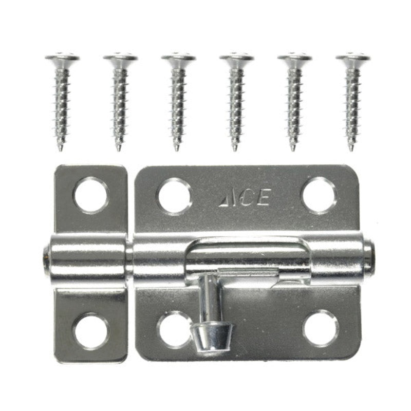 Ace 2.5 in. L Zinc-Plated Steel Barrel Bolt