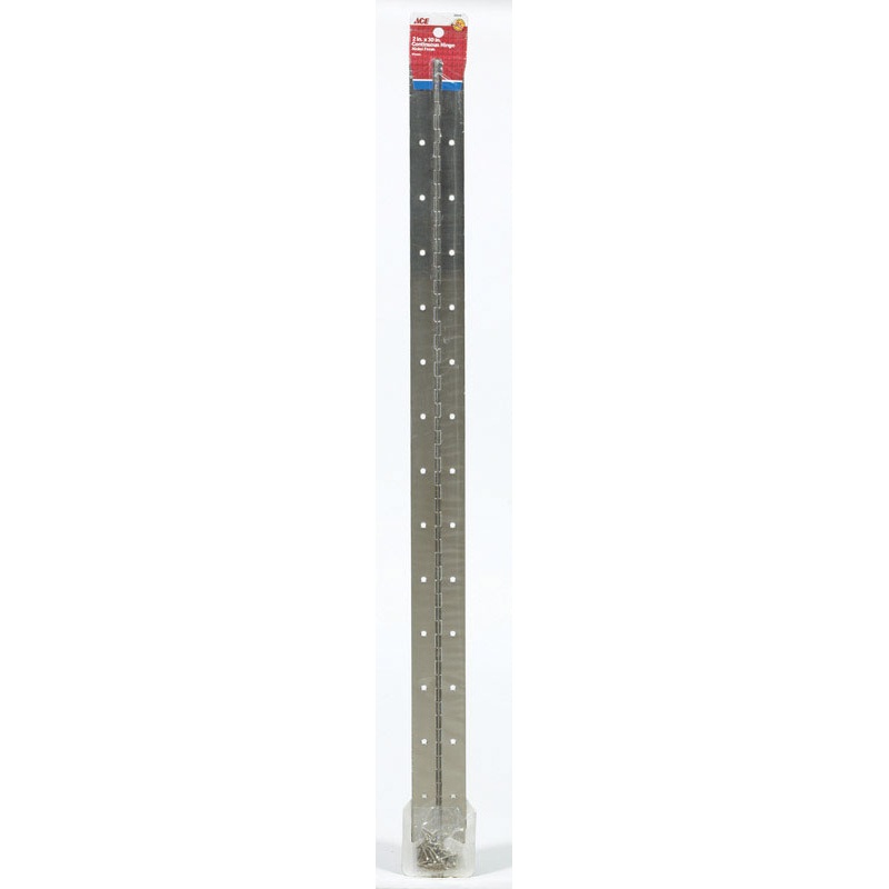 Ace 2 in. W x 30 in. L Continuous Hinge Nickel