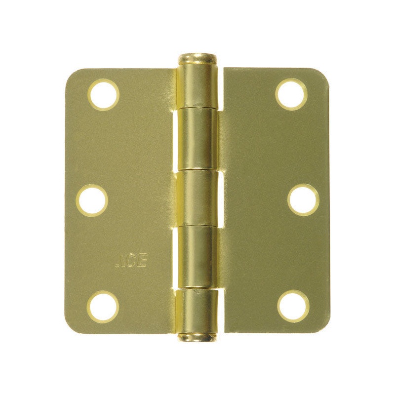 Ace Brass Residential Hinge 3 in. L Satin Brass 2 pk