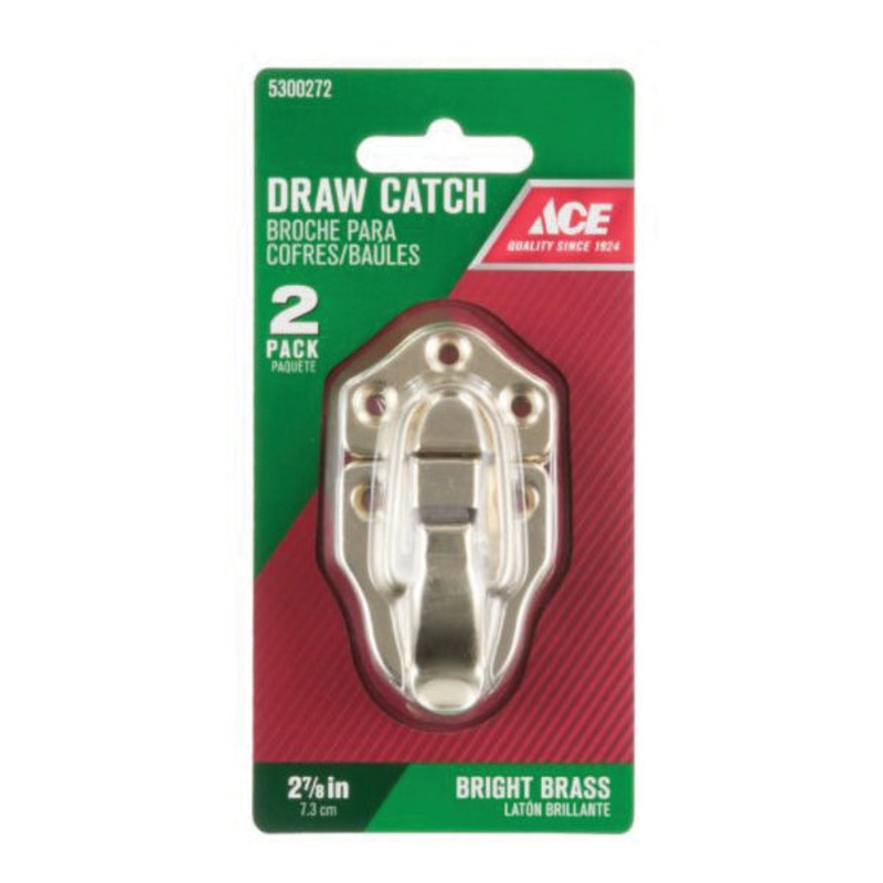 Ace Bright Zinc 2 pk Decorative Drawer Catch