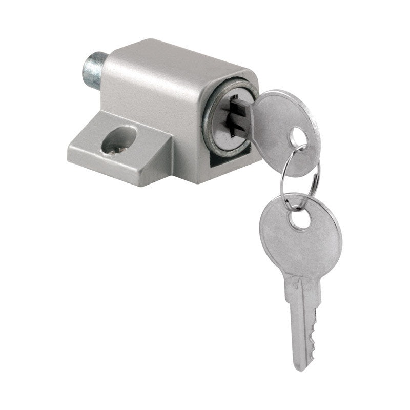 Prime-Line Patio Door Keyed Lock 1 in. 1 in. x 1.8 in. x 5.4 in. Aluminum Die-Cast 1/Carded