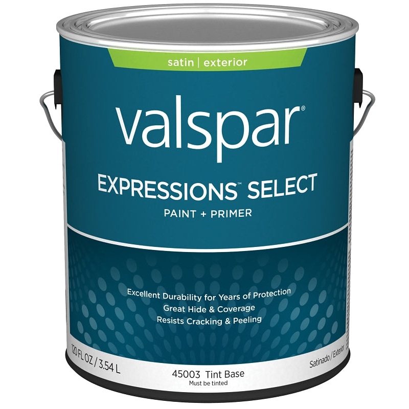 Valspar Expressions Select 4500 028.0045003.007 Latex Paint, Acrylic Base, Satin, Tint Base, 1 gal, Pack of 4