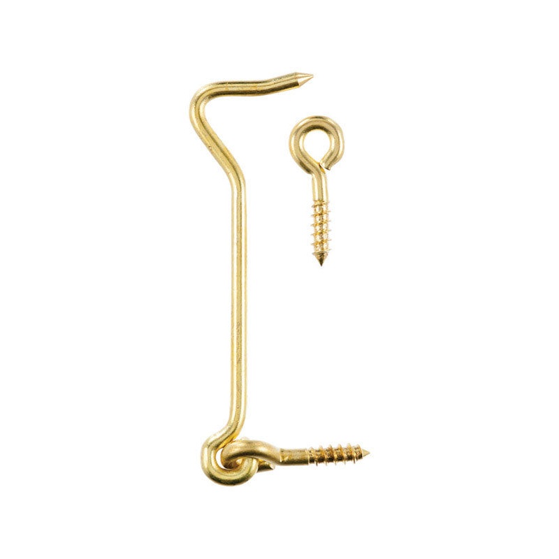 Ace 0.73 in. L Brass Gate Hook and Eye 1 pk