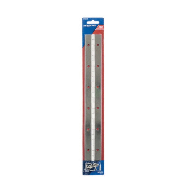 Ace 1-1/2 in. W x 12 in. L Continuous Hinge Nickel