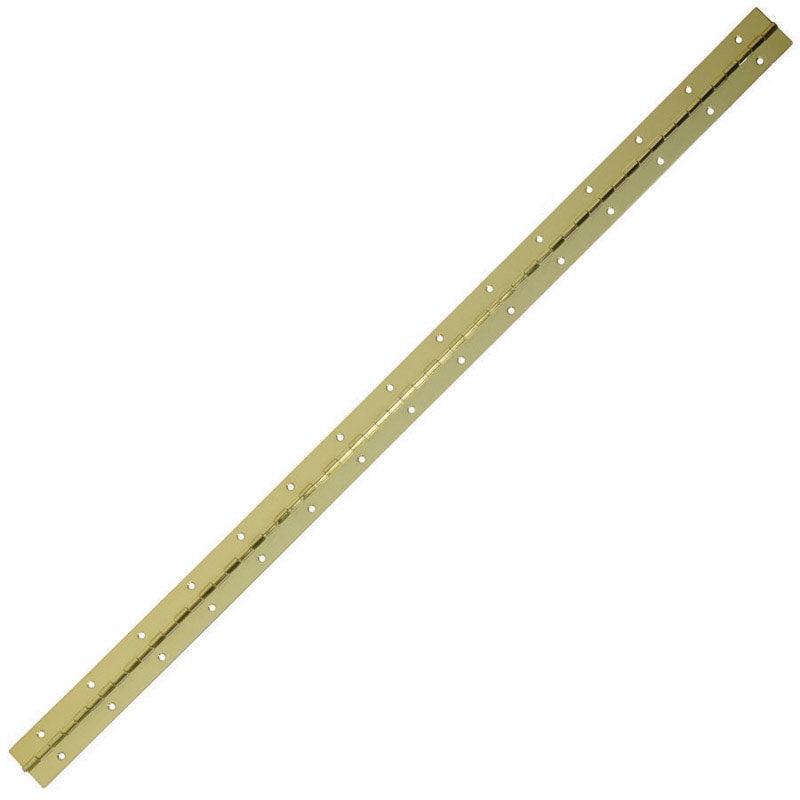 Ace 1-1/2 in. W x 30 in. L Continuous Hinge Bright Brass