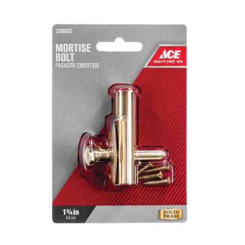 Ace 1.8 in. L Brass Mortise Bolt