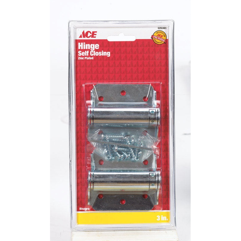 Ace 3 in. H x 3 in. L 3 in. Spring Return Adjustable Screen Storm Self Closing Hinge 2 Zinc