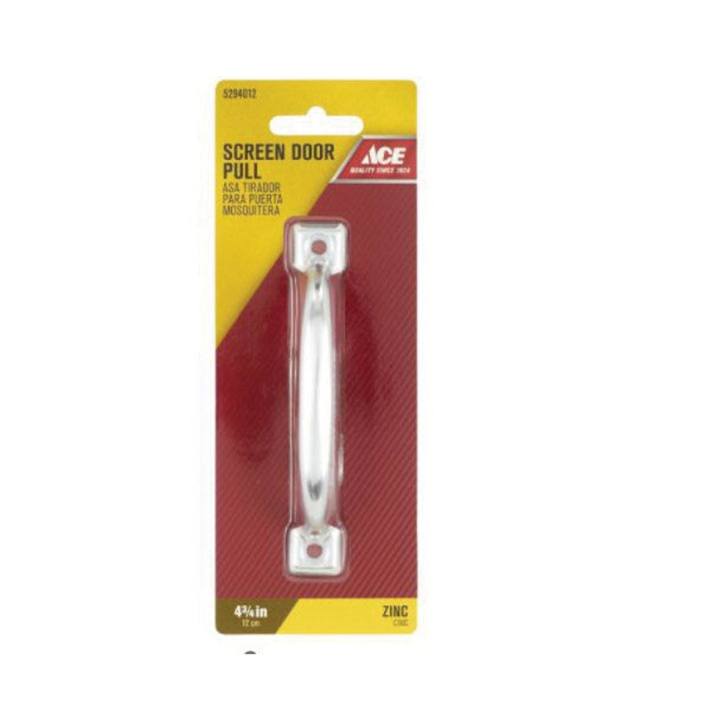 Ace 4.8 in. L Zinc Screen Door Pull