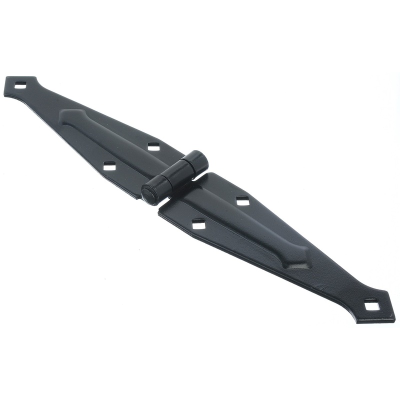 Ace 6 in. H Black 6 in. Ornamental Strap Hinge 1