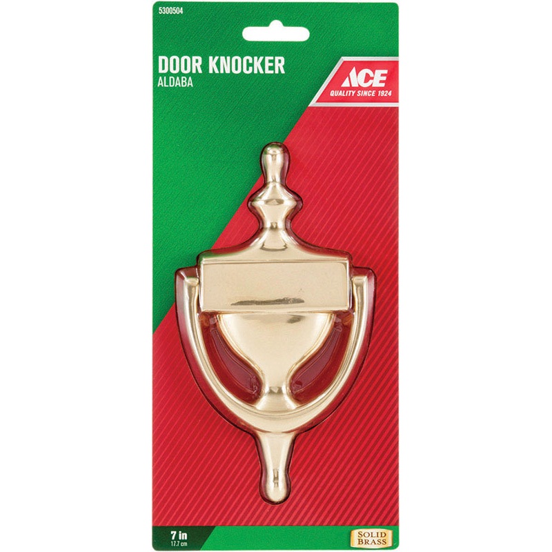 Ace 7 in. L Brass Door Knocker