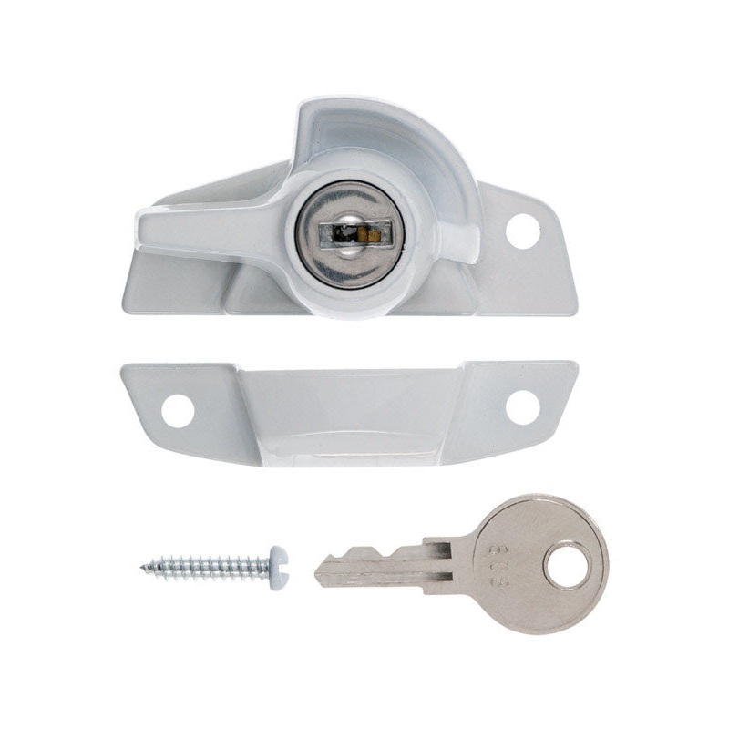 Ace Brass White Keyed Sash Lock 1