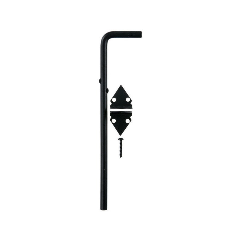 Ace Cane Bolt 12 in. x 1/2 in. Large For Double Doors on Utility Buildings or Large Gates Black