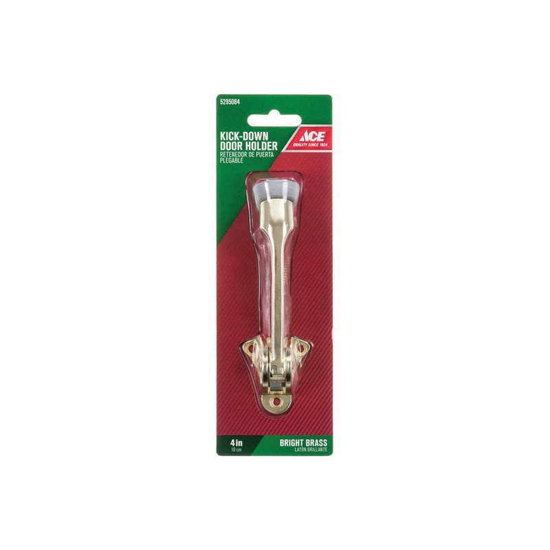 Ace Metal Kick-Down Door Holder 4 in. L Bright Brass