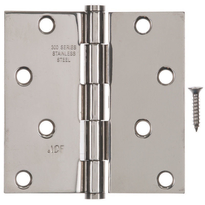 Ace Metal Residential Hinge 4 in. L Stainless Steel 1 pk