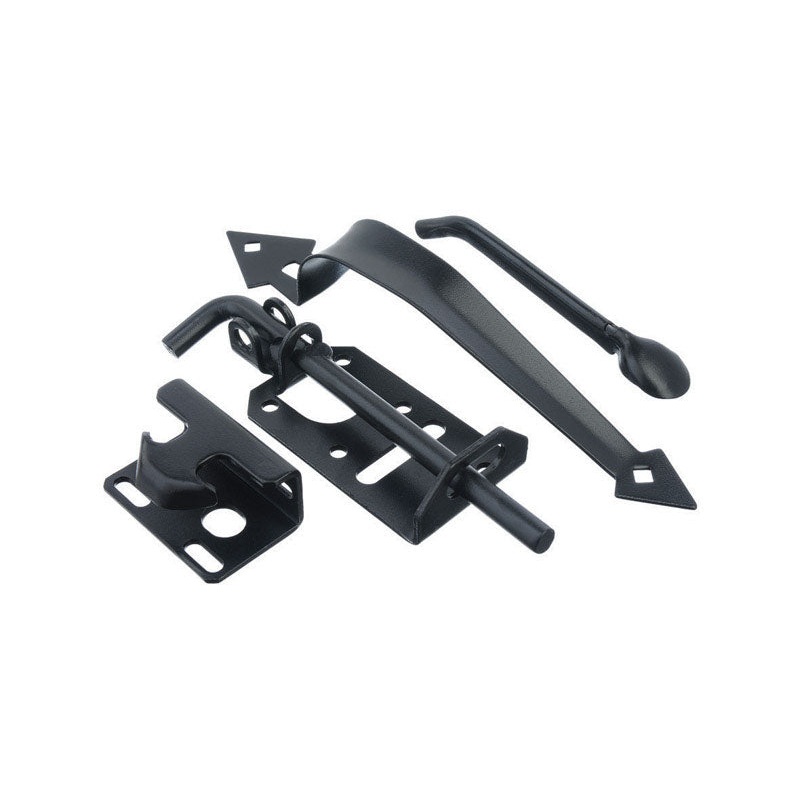 Ace Ornamental Gate Latch Swinging For in or Out Swinging Gates Black