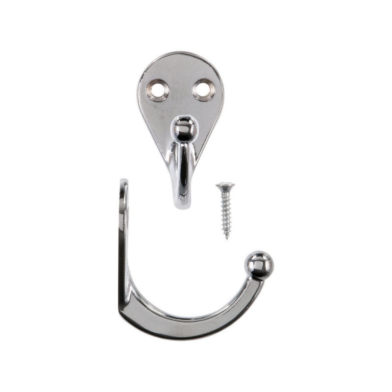 Ace Single Garment Hook 1-3/4 in. L Metal 2 pk