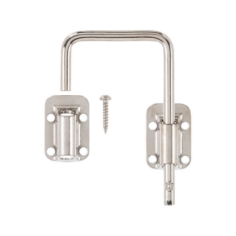 Ace Sliding Door Latch 2-1/2 in. Nickel Securing Metal or Wood Sliding Doors