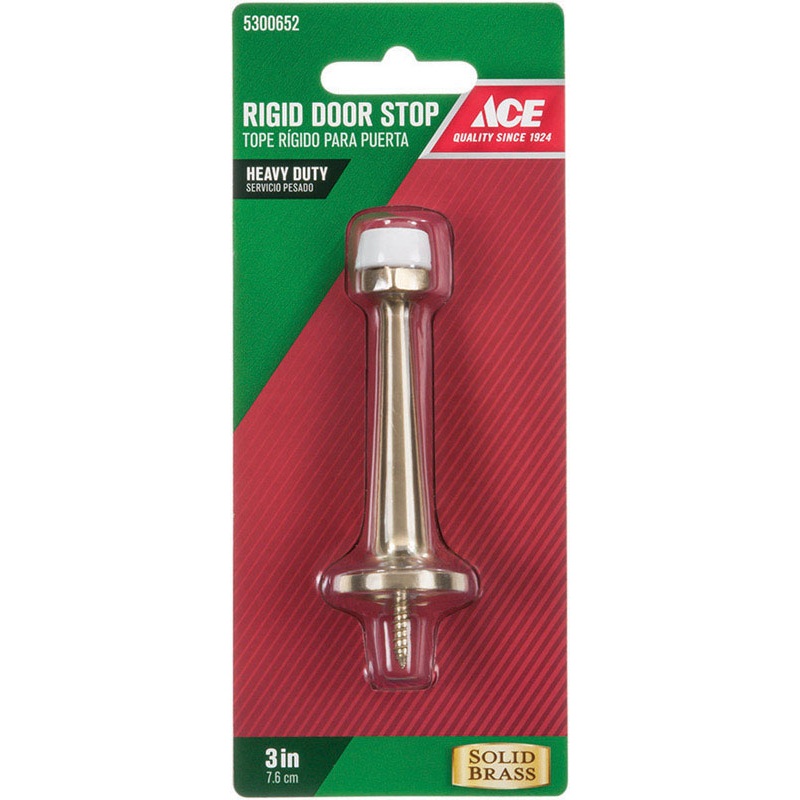 Ace Solid Brass Rigid Door Stop 3 in. L Yellow