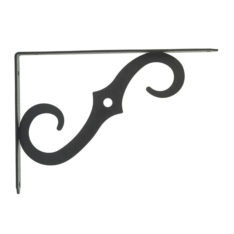 Ace Steel Black 12 Ga. Shelf Bracket 10 in. L x 1/2 in. W x 7 in. H